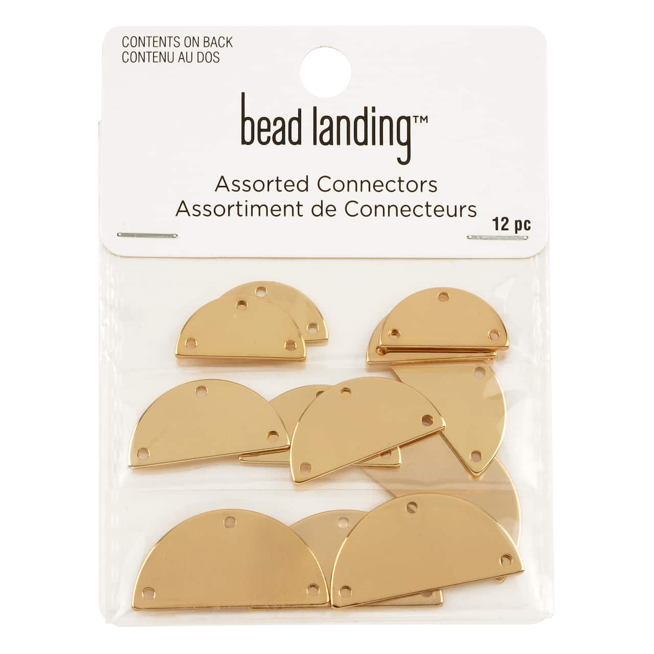 12 Packs: 12 ct. (144 total) Half Circle Mixed Connectors by Bead Landing™